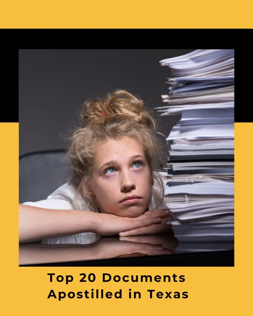 Top 20 Documents Apostilled in Texas